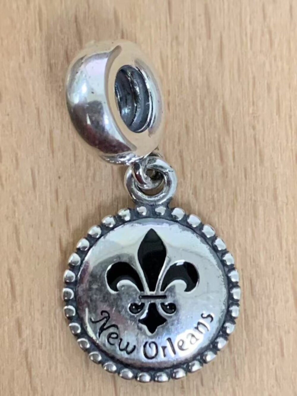 Pandora New Orleans Logo Charm, S925 Silver Jewelry Bracelets